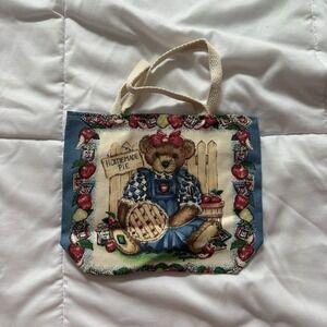 Cottagecore Bear Apple Cookie Bag Mini Purse Recipe Pie Country Western